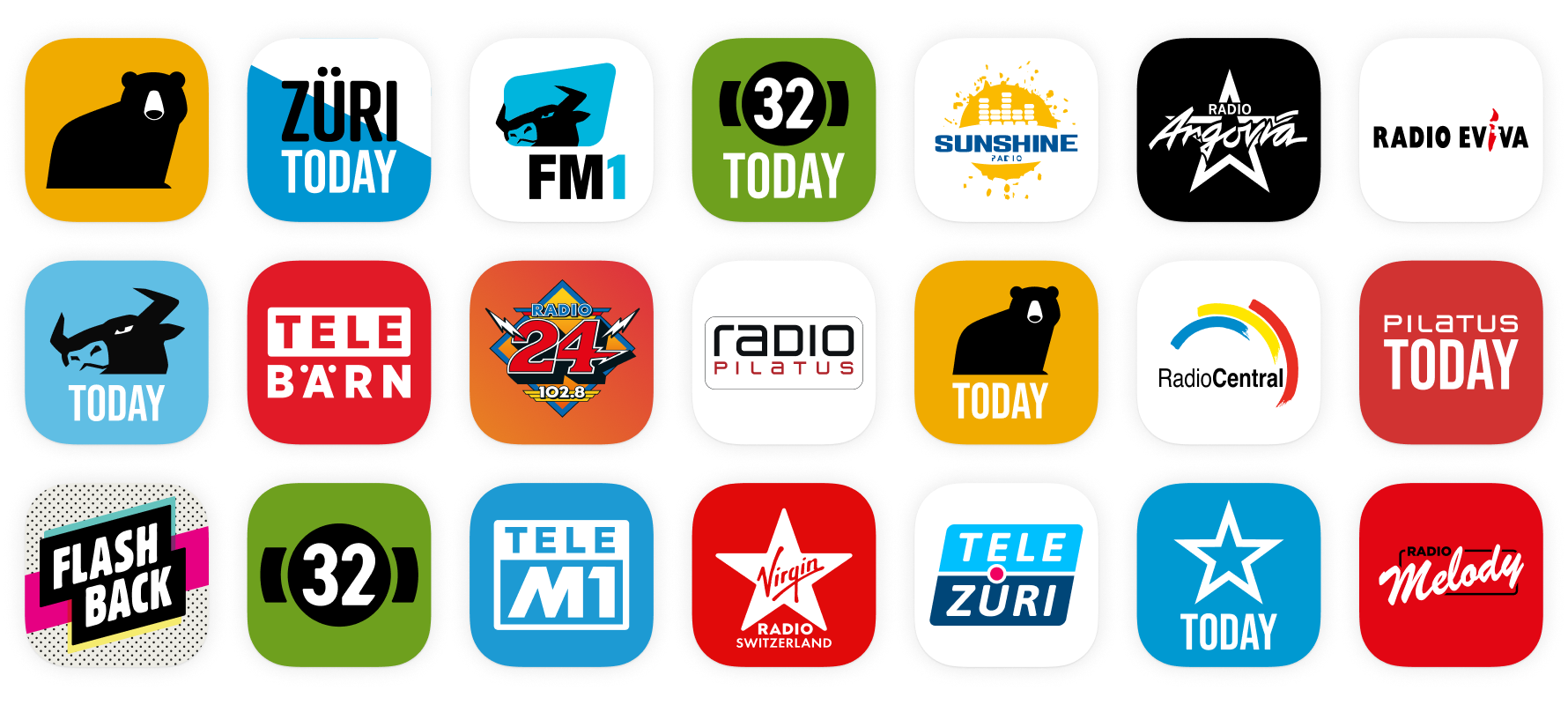 Die Vielzahl an verschiedenen Marken die eigene Radio Apps haben